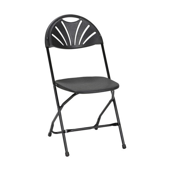 Cosco Home And Office Products Chair, Folding, 300 lb. Weight Capacity, Black, 8PK CSC60542BLK8E - main